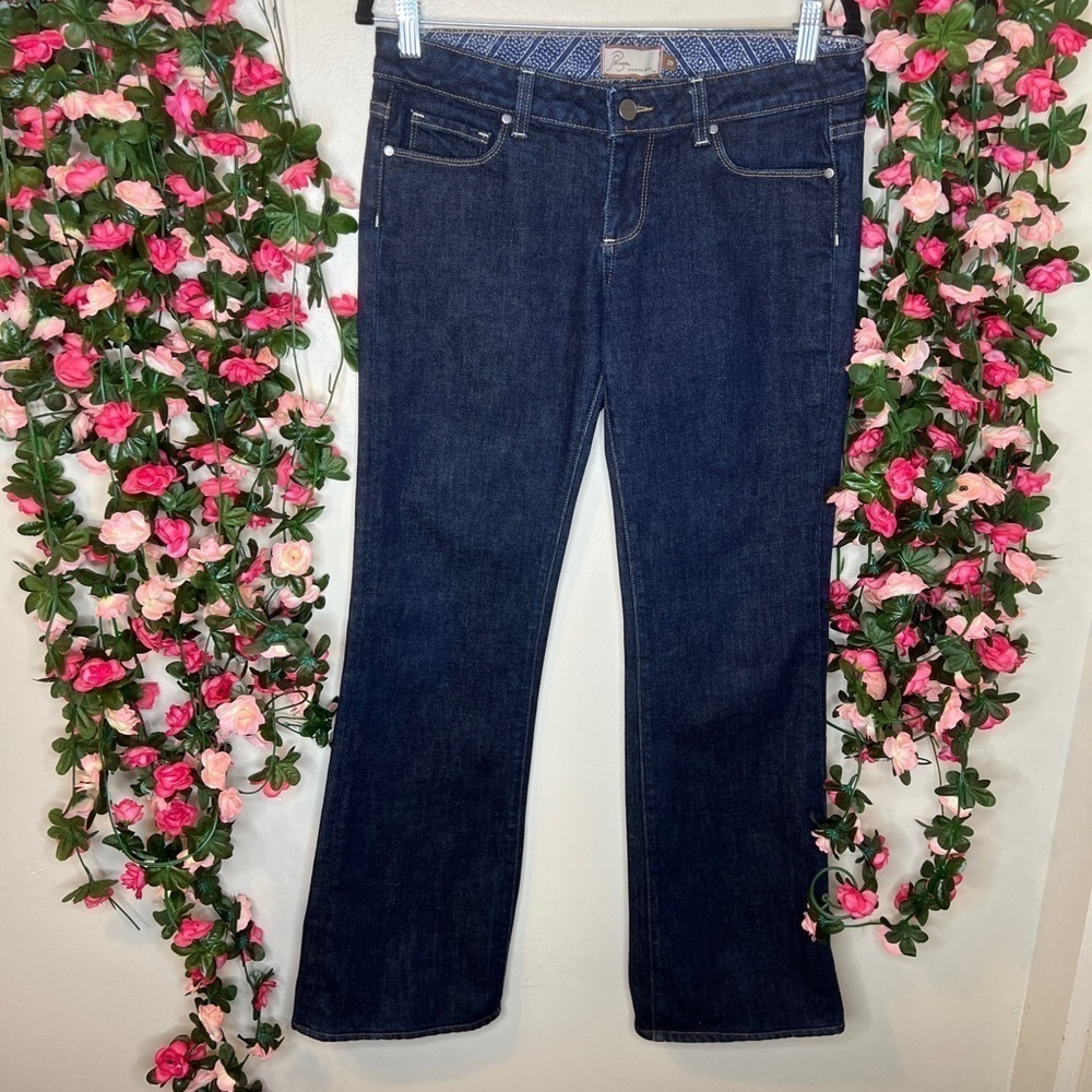 Paige Denim Dark Wash Laurel Canyon Women’s Bootcut Jeans 29 Blue Stretch